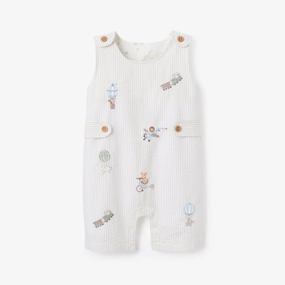 UP & AWAY EMBROIDERED GRAY SEERSUCKER JON JON