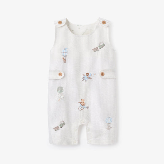 UP & AWAY EMBROIDERED GRAY SEERSUCKER JON JON