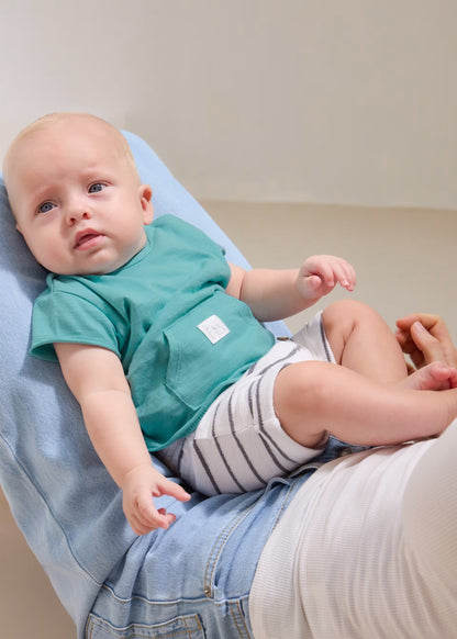 Newborn Boy 4-piece Shorts Set - Glass