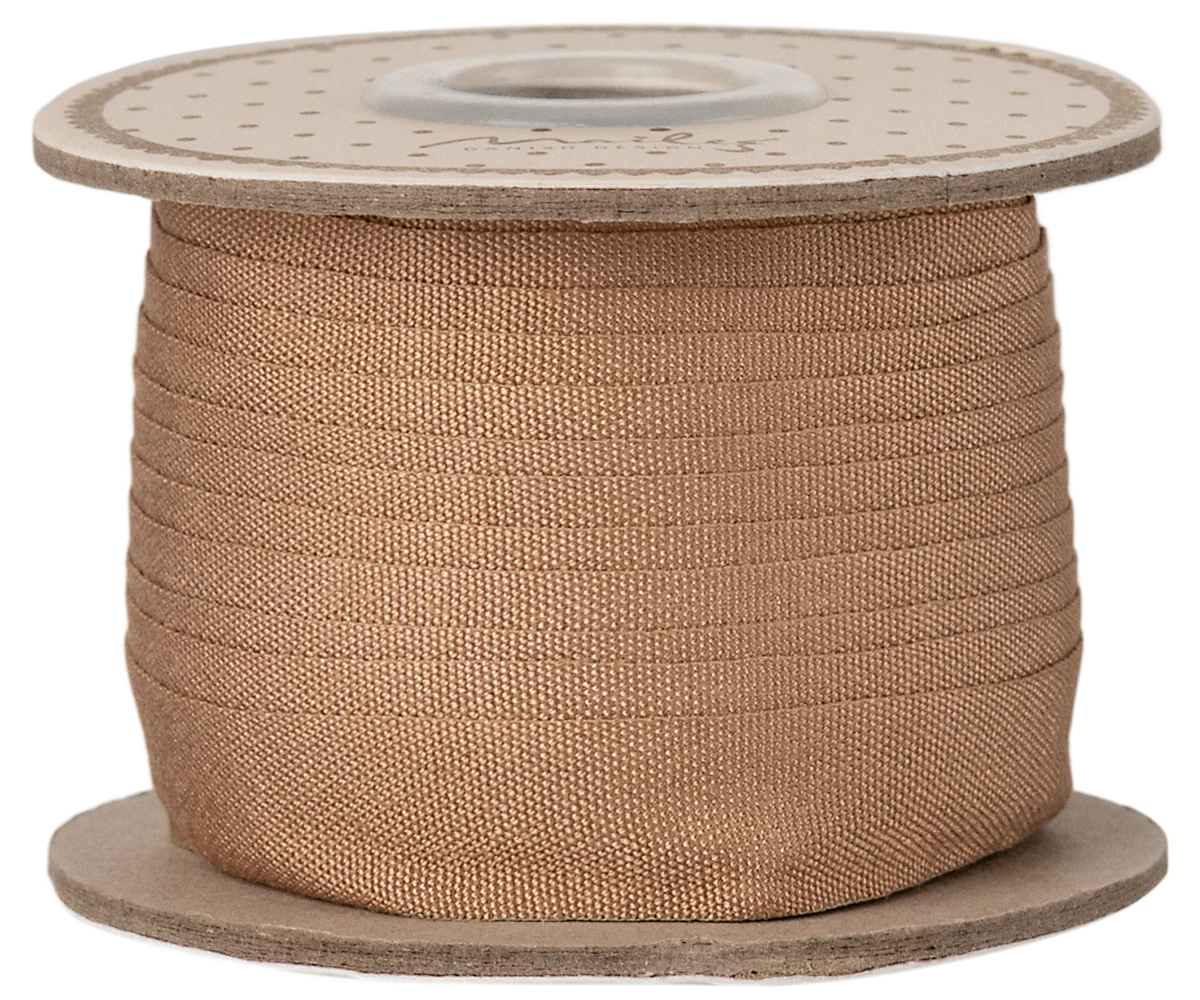 Ribbon, W: 13 mm x L: 10 m - Soft brown