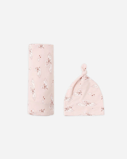 Bamboo Swaddle + Knotted Hat