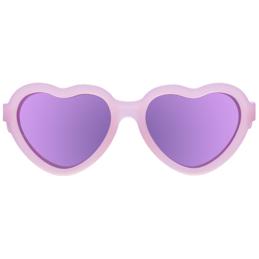 Polarized Heart: Frosted Pink | Purple Mirrored Lens