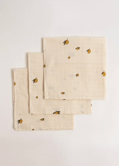 3 PACK MUSLIN CLOTH GOTS