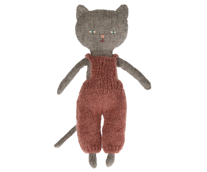 Kitten in Overalls - Grey