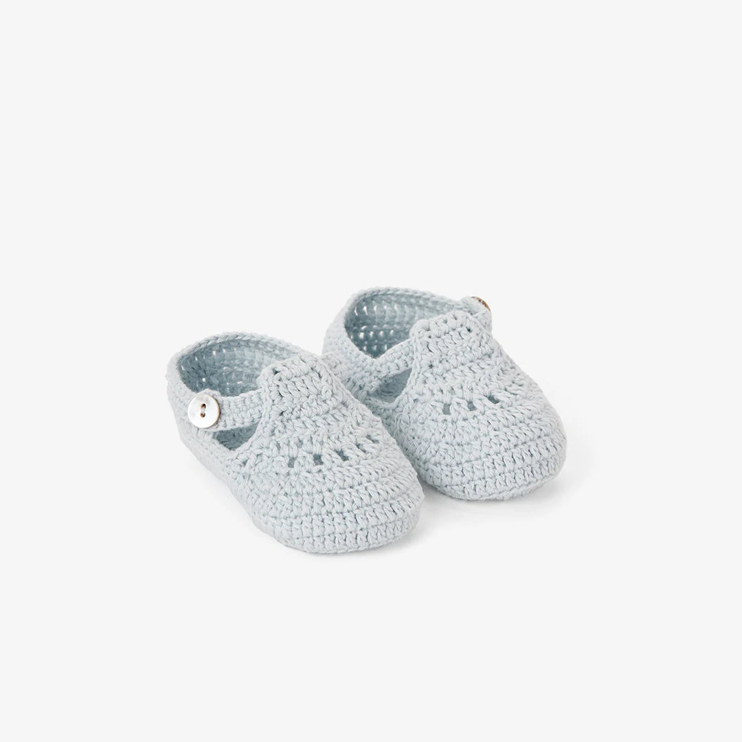 T-STRAP HAND CROCHETED BABY BOOTIES
