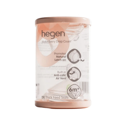 HEGEN NIPPLE THICK FEED, 2-PACK (FOR THICKENED LIQUIDS)