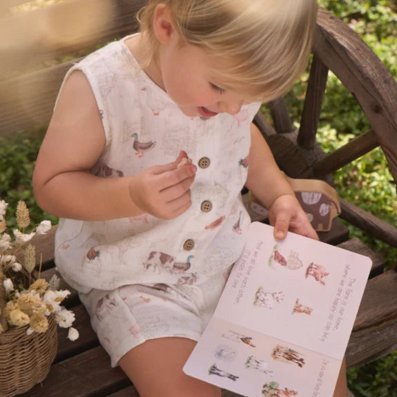 PETITE FARMSTEAD ORGANIC COTTON SHORTALL