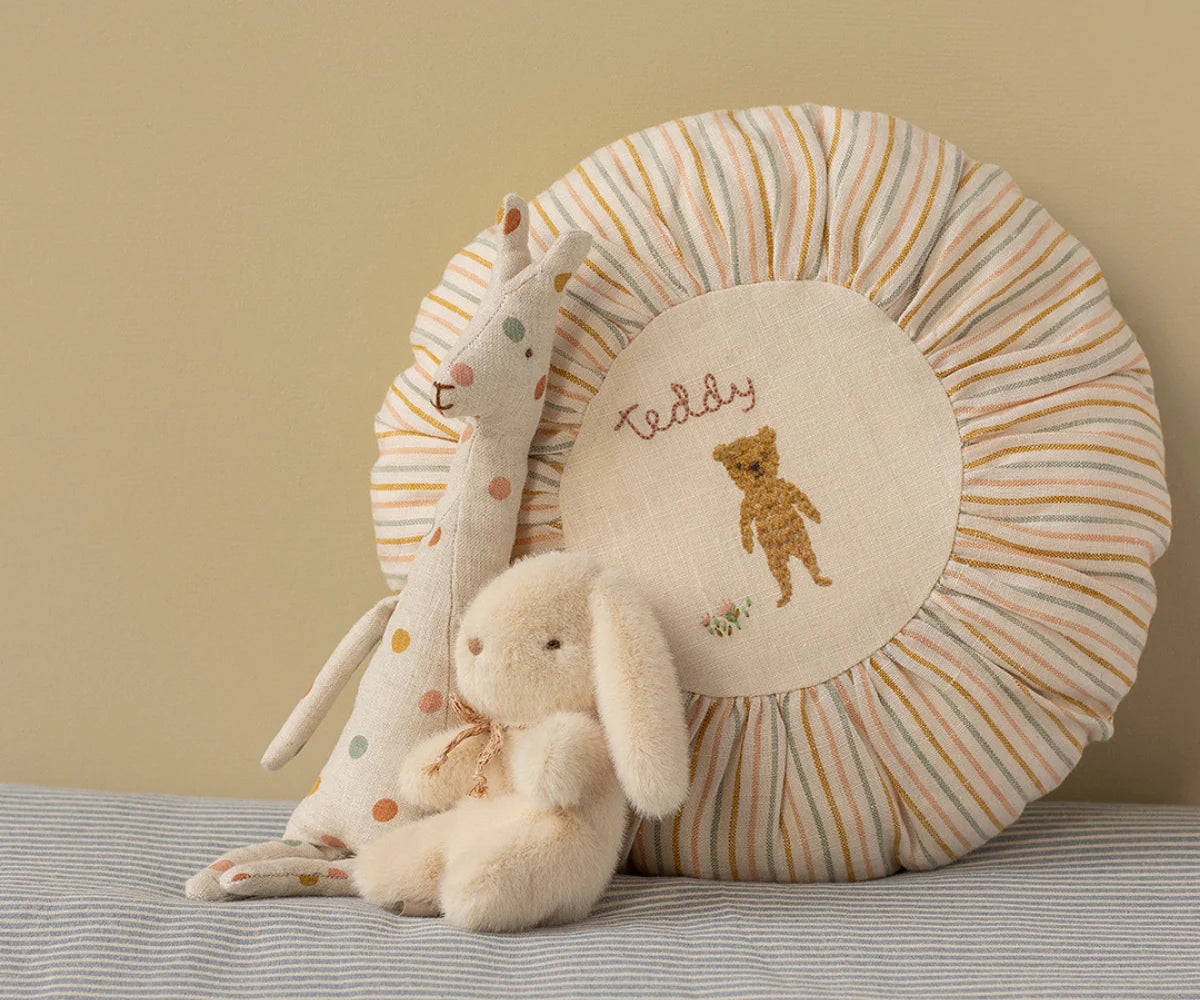 Cushion, Round small - Teddy, striped