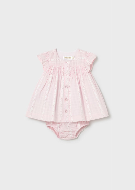 Newborn Girl Chiffon Dress with Bloomers 1805
