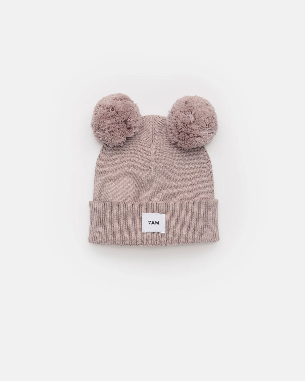 7AM Pom Pom Beanie Ash Rose