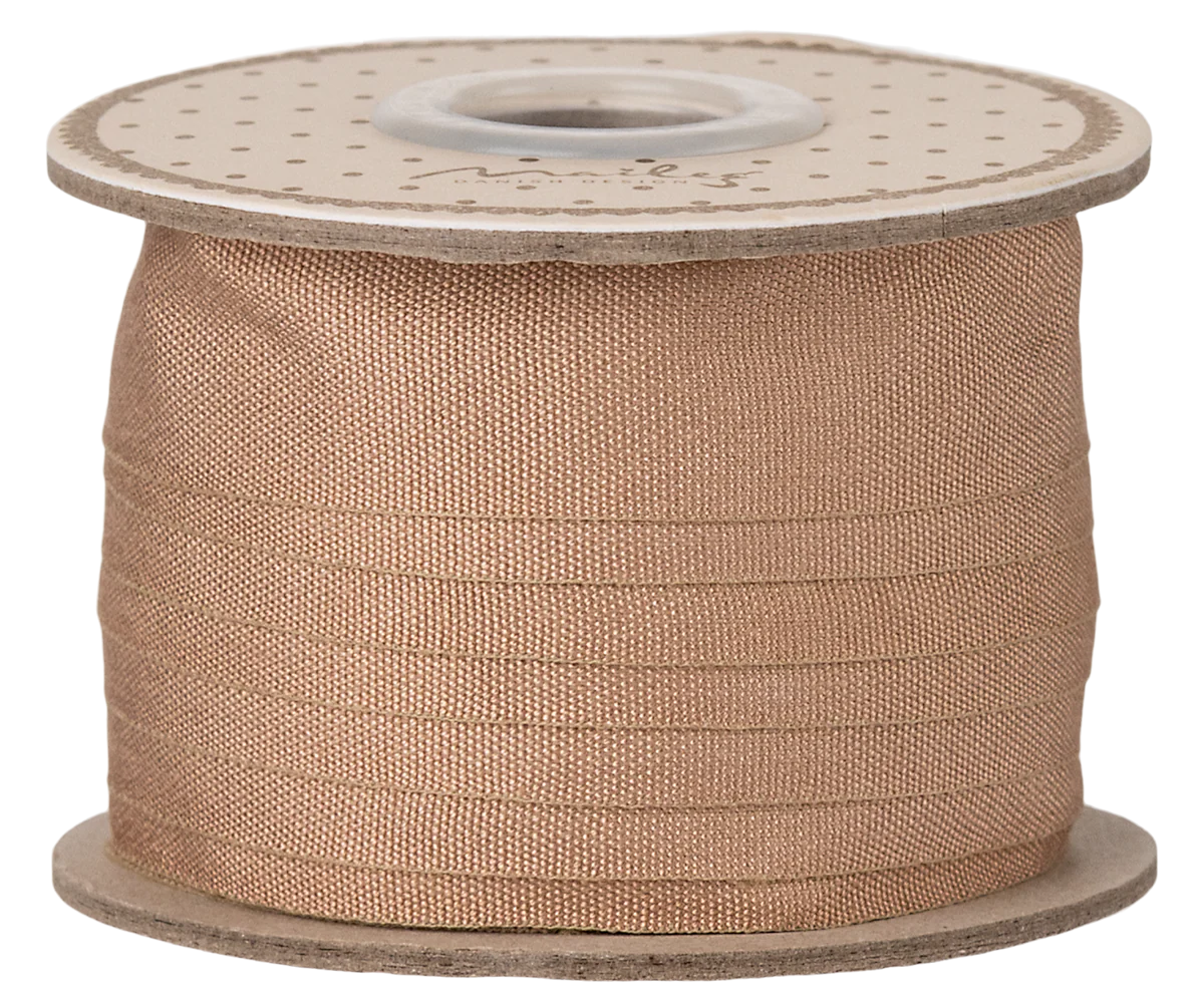 Ribbon, W: 18 mm x L: 10 m - Soft brown