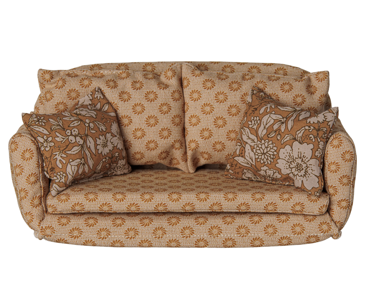 Maileg Sofa bed, Mouse, Large - Ocher