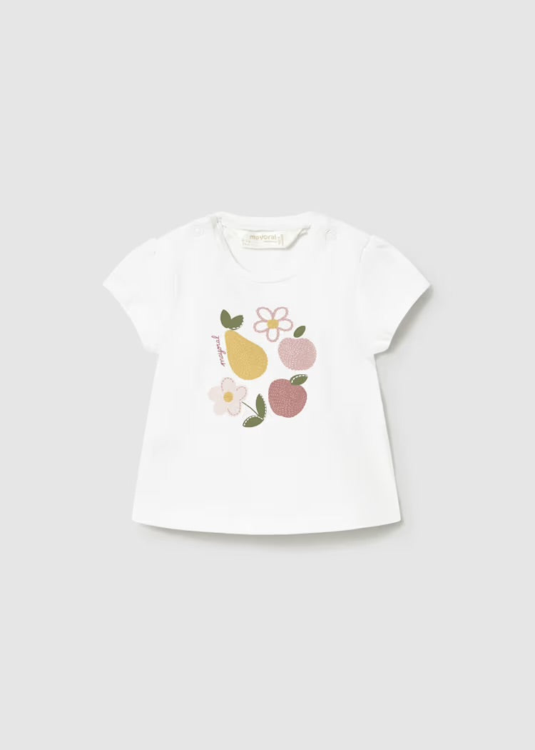 Newborn Girl Silkscreen Print T-shirt 1076