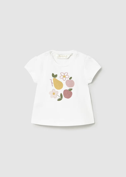 Newborn Girl Silkscreen Print T-shirt 1076