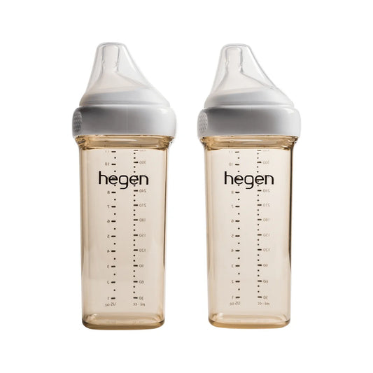 HEGEN PCTO™ 330ML/11OZ FEEDING BOTTLE PPSU, 2-PACK WITH 2 X FAST FLOW NIPPLE (6 MONTHS AND BEYOND)