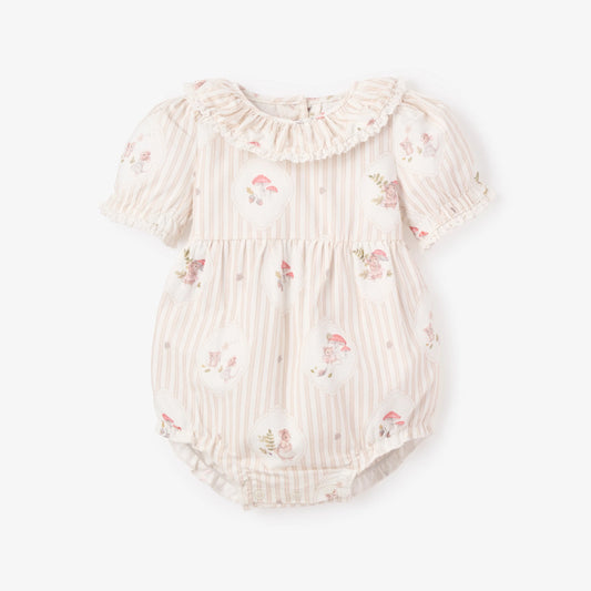 Magical Mouse Cameo Stripe Pin Cord Bubble w/ Ruffle Lace Collar