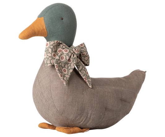 Duck with Bow - Grey
