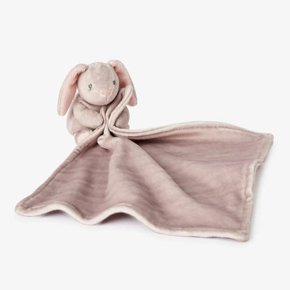 TAUPE LOVIE BUNNY SECURITY BLANKIE W/ GIFT BOX