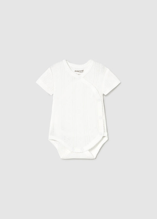Newborn Short Sleeve Openwork Bodysuit