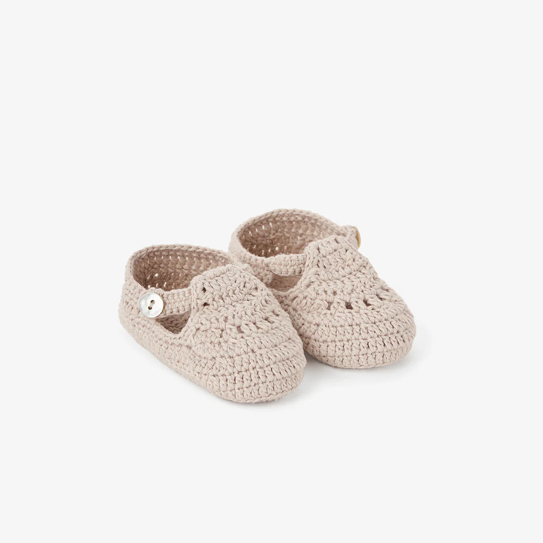 T-STRAP HAND CROCHETED BABY BOOTIES