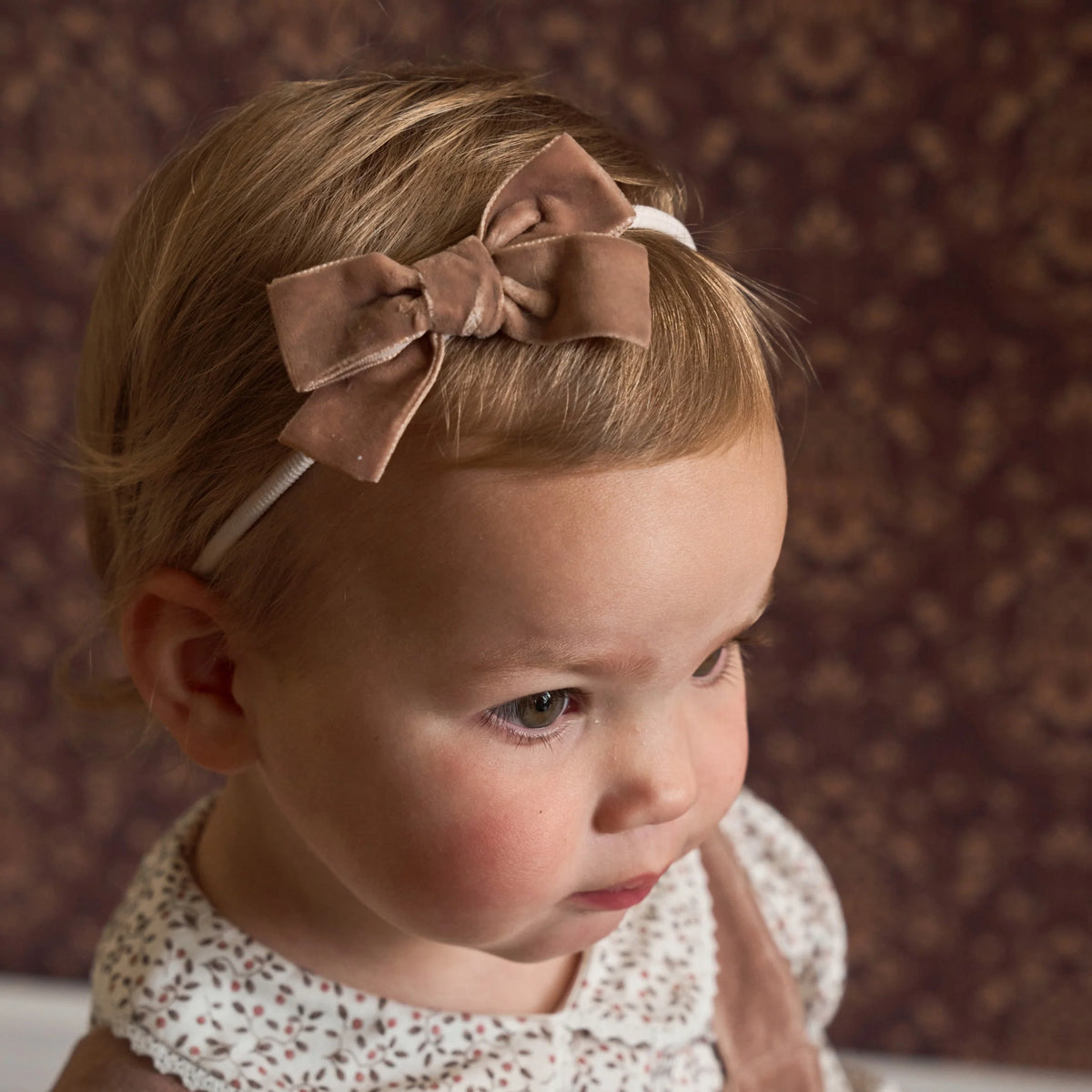 Elegant Baby PLAID, BERRY, & VELVET BOW HEADBAND SET 3 PK