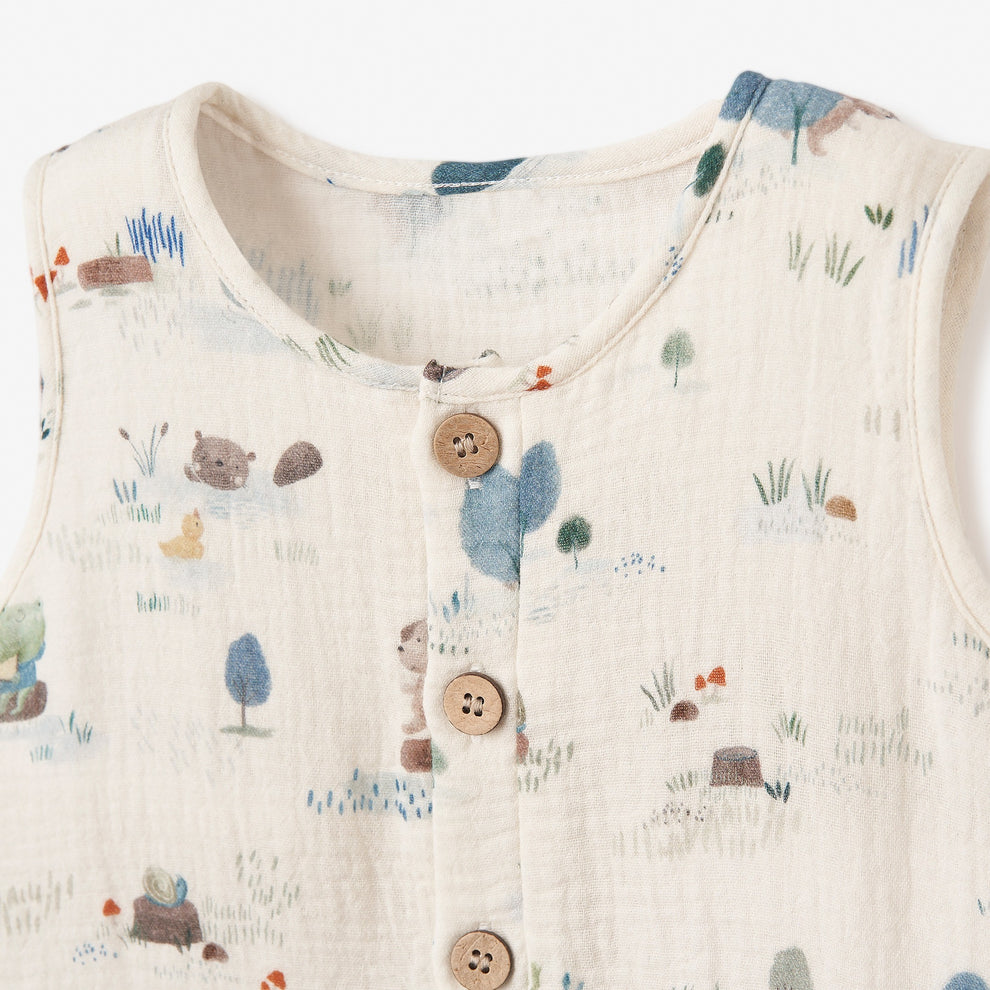 POND FRIENDS ORGANIC MUSLIN SHORTALL