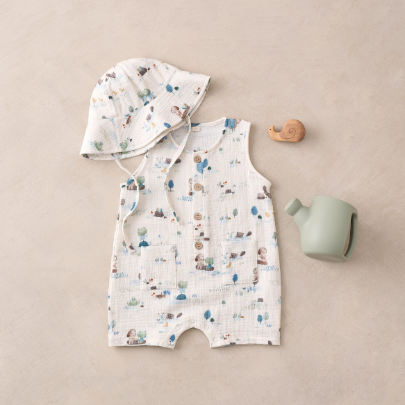 POND FRIENDS ORGANIC MUSLIN SHORTALL