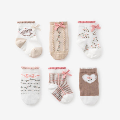 Elegant Baby Stable Gardens Non Slip Baby Socks 6 pk