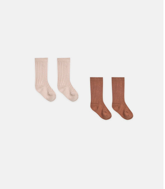 Quincy Mae sock set, Blush, Poppy