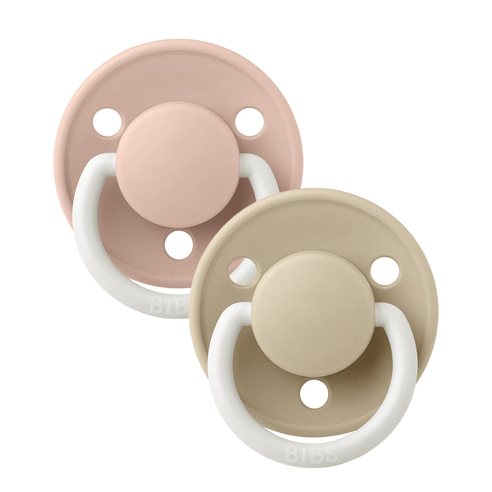 De Lux GLOW Pacifiers Silicone 2 Pack