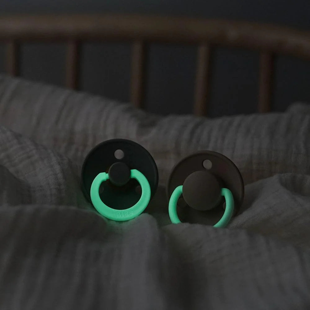 De Lux GLOW Pacifiers Silicone 2 Pack