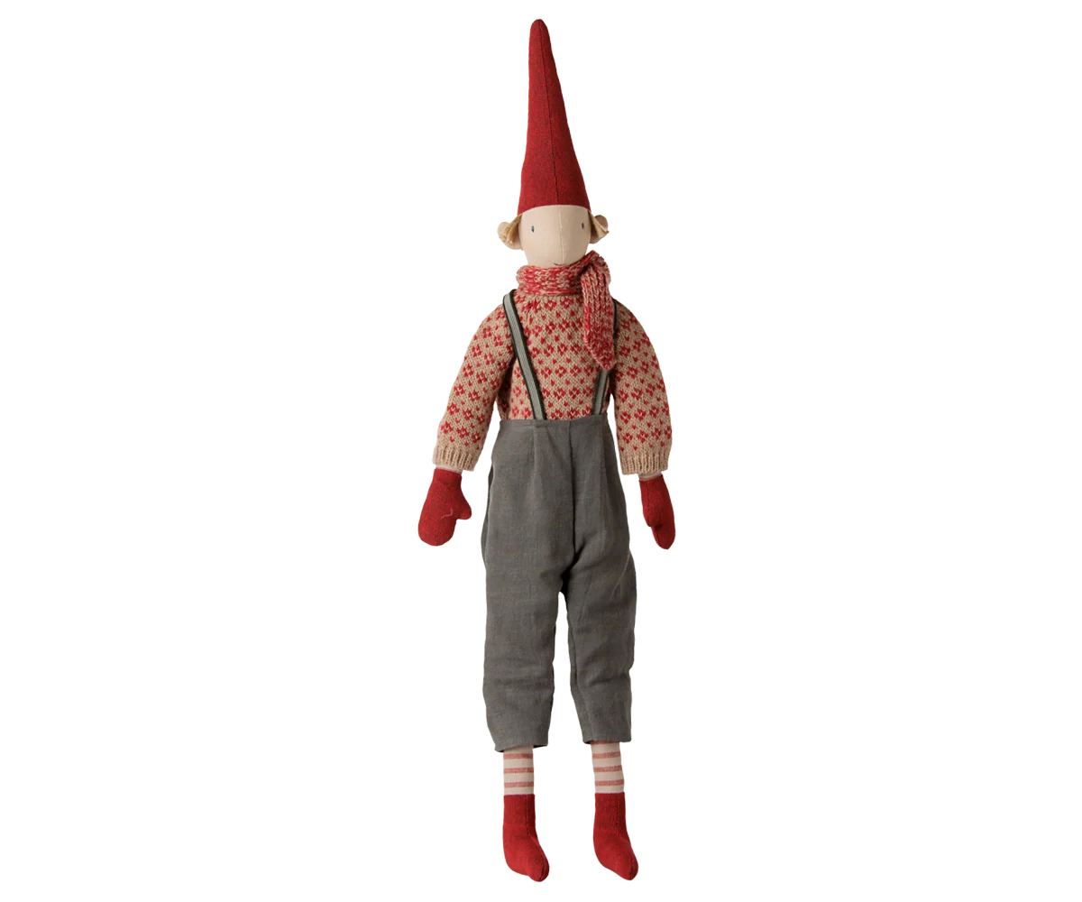 Pixy, Size 4 - Boy Striped Knitted Sweater and Scarf