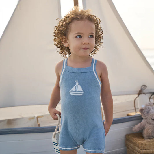 Nautical Knit Overalls