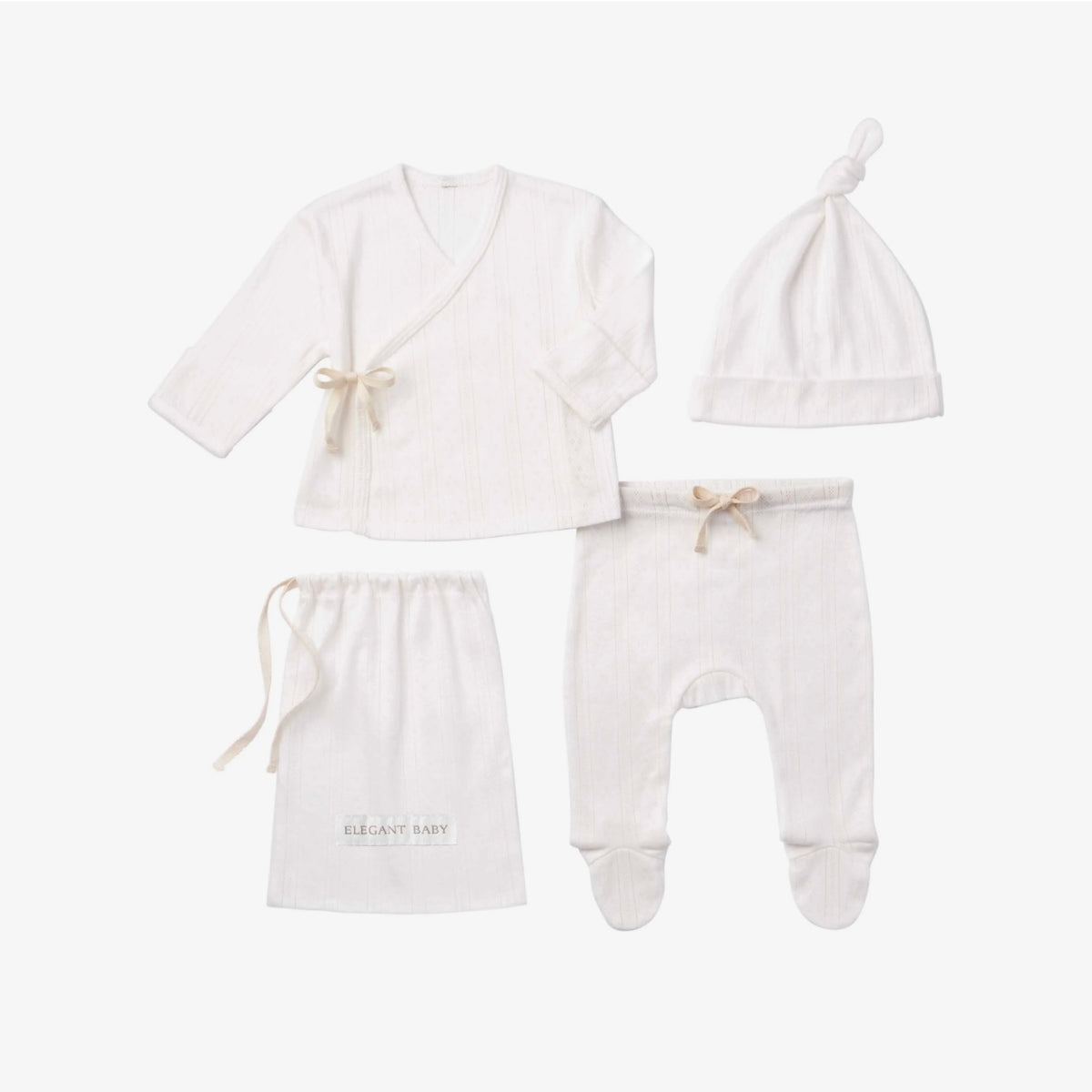 ELEGANT BABY ORGANIC COTTON POINTELLE 3 PC GIFT SET