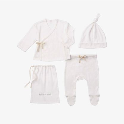 ELEGANT BABY ORGANIC COTTON POINTELLE 3 PC GIFT SET