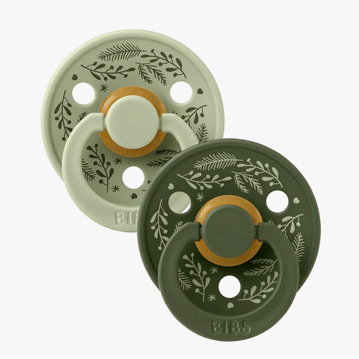 Colour Pacifiers Holiday Leaf 2 Pack
