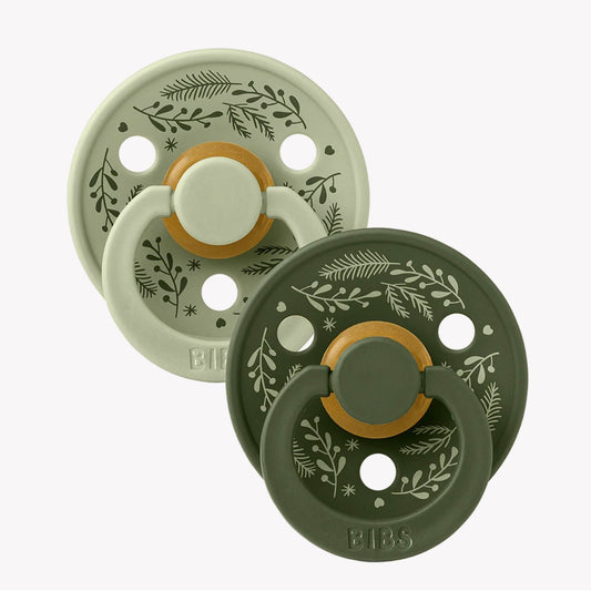 Colour Pacifiers Holiday Leaf 2 Pack