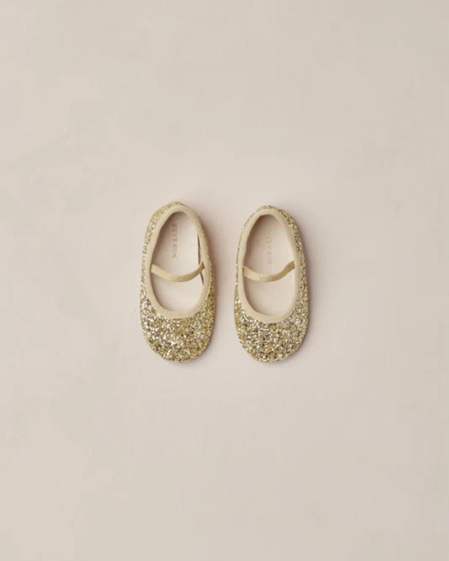 Baby Ballet Flats - Gold Sparkle
