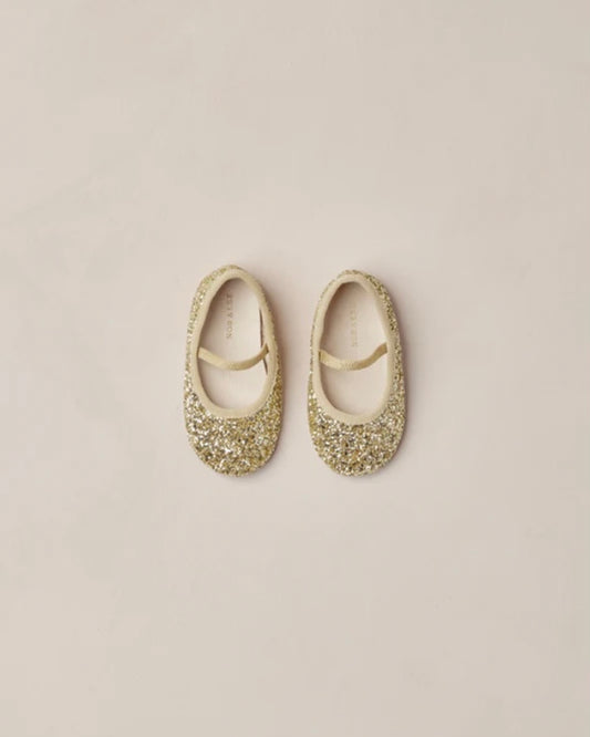 Baby Ballet Flats - Gold Sparkle