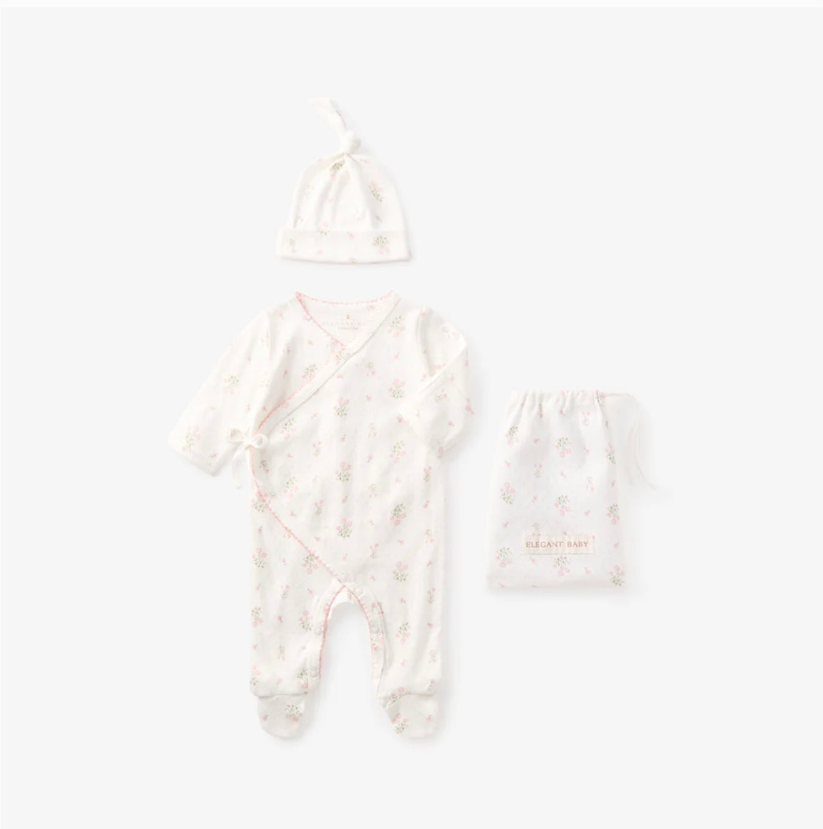ORGANIC COTTON POINTELLE LAYETTE 2 PC GIFT SET
