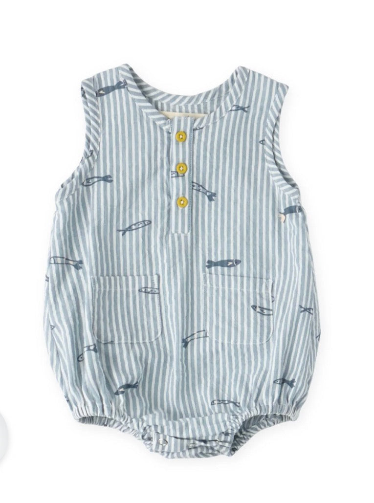 Seersucker Pocket One-Piece
