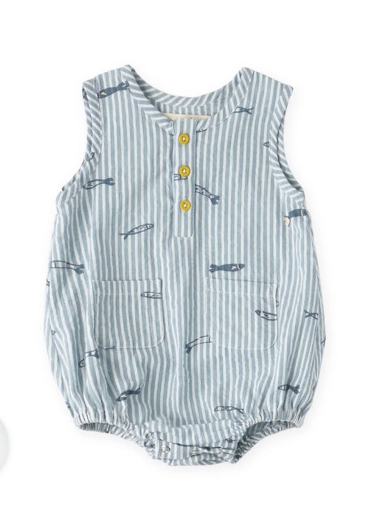 Seersucker Pocket One-Piece