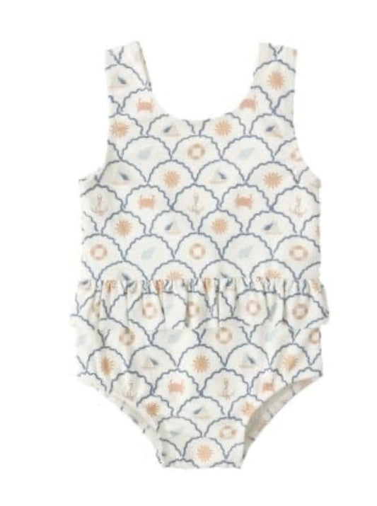 Skirted One-Piece Nautical