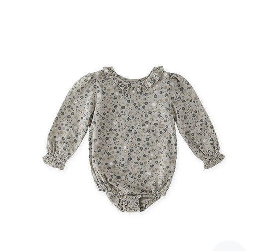 Woven Flutter Neck One-Piece