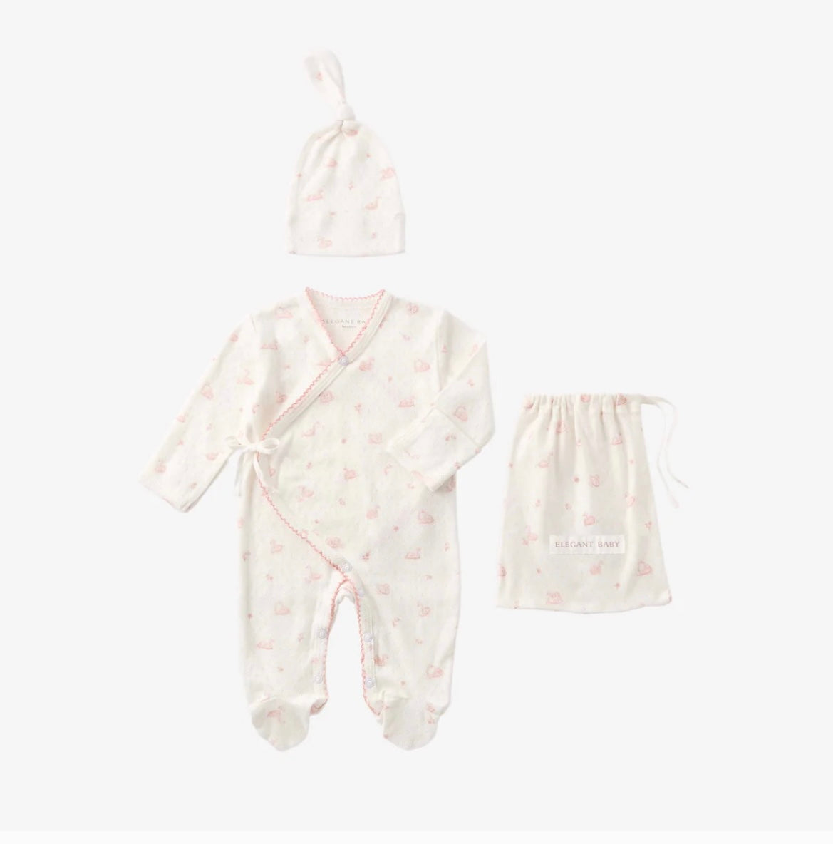ORGANIC COTTON POINTELLE LAYETTE 2 PC GIFT SET