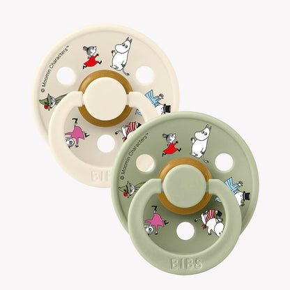 BIBS x Moomin Colour Pacifiers 2 pack Friends - Ivory mix