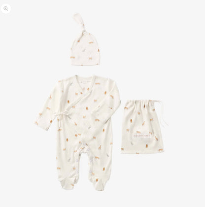 Elegant Baby ELEGANT BABY ORGANIC COTTON POINTELLE LAYETTE 2 PC GIFT SET