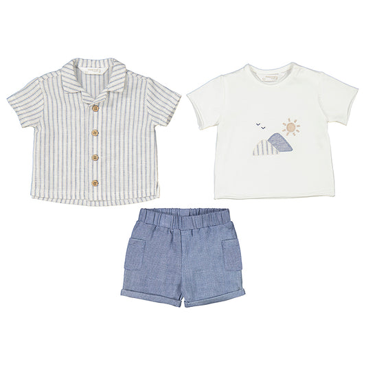 Short set w/ overshirt- Natural