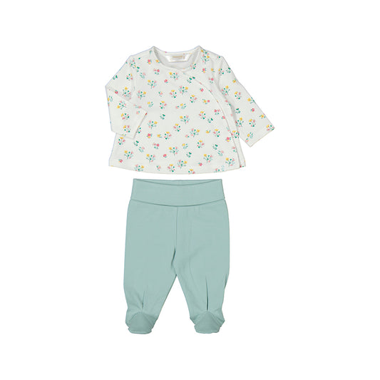Newborn Pants and Long Sleeve Print T-Shirt Set