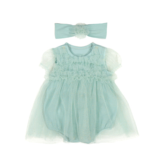 Newborn Tulle Romper with Headband